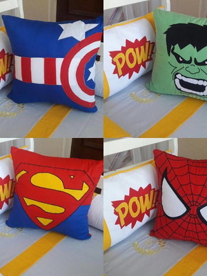 Seis almofadas decorativas vingadores super heróis