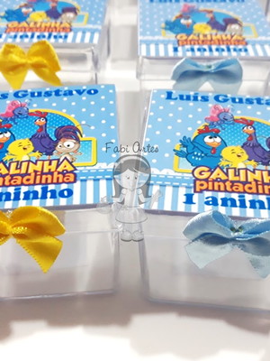 Galinha pintadinha caixinha acrilica personalizada