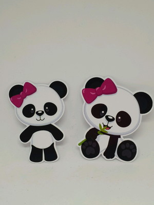 Aplique panda rosa 5cm