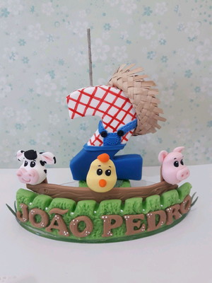 Vela personalizada fazendinha