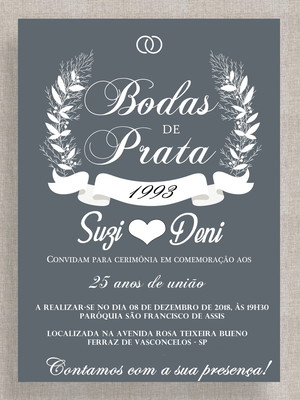 Convite bodas de prata