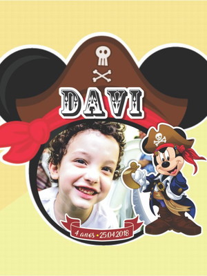 Ímã com corte especial - mickey pirata