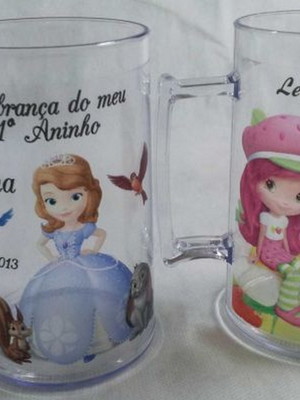 Caneca de acrílico personalizada - festa - s/ tirante