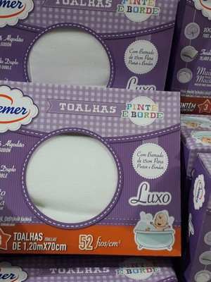 Kit c/ 12 caixa de toalha frada pinte borde cremer