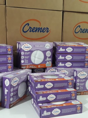 Este kit contém 4 caixas toalha fralda de pano luxo cremer