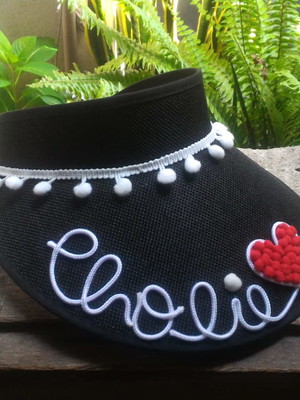 Viseira customizado personalizado com nome ou palavra