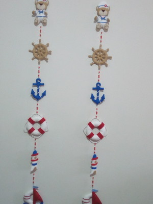 Pingente cortina infantil marinheiro-par