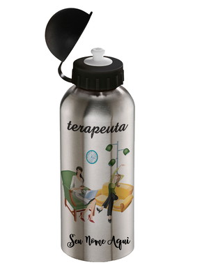Garrafa squeeze profissão terapeuta com nome personalizada