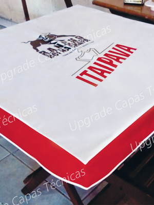 Capa de mesa com a logomarca em 1 cor, promoção!