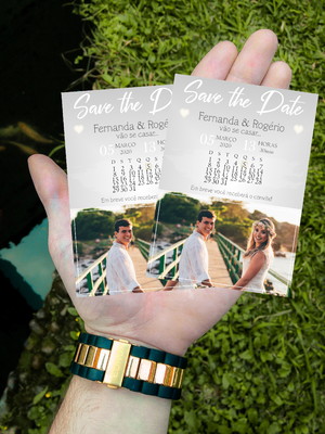 Save the date sem imã 10x7 - casamento