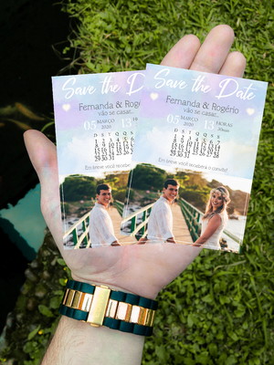 Save the date sem imã 10x7 - casamento