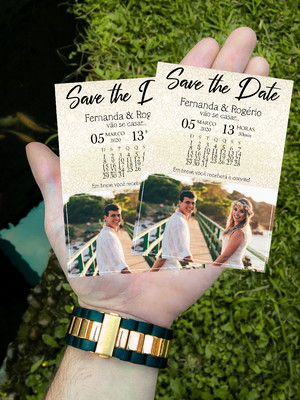 Save the date sem imã 10x7 - casamento
