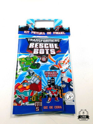 Kit colorir tranformers rescue bots