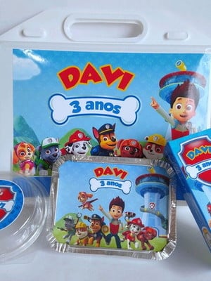 Kit maleta festa na escola patrulha canina