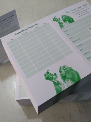 Carteira de vacina para pets
