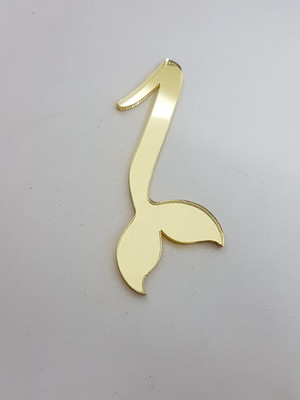 Números com calda da sereia 5 cm