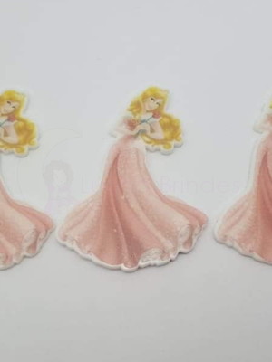 Aplique da princesa aurora em acrílico uv com 5cm