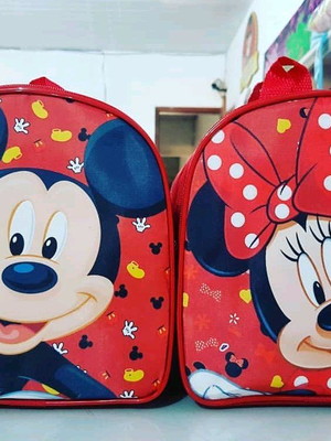 Bolsinhas mochila 19x23 mickey e minie