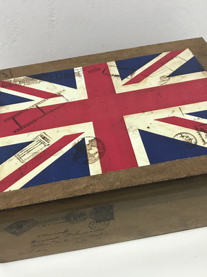 Caixa decorativa organizadora bandeira londres