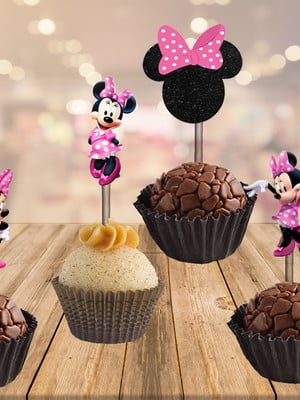 Topper minnie rosa - 100 unidades