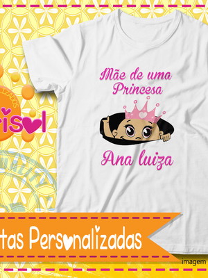 Camiseta chá de bebê menina