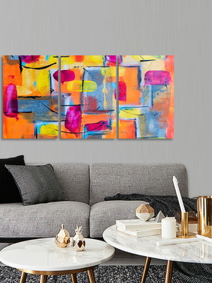 Quadro abstrato moderno para sala escritórios colorido