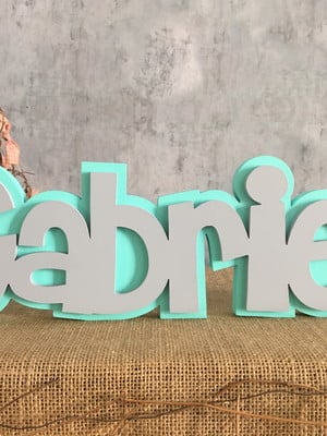 Letras decorativas nomes sobreposição
