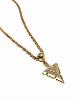 Colar masculino longo com pingente ponta de flecha banhado