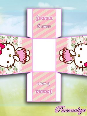 Cachepot - cachepô de papel hello kitty