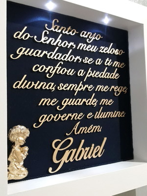 Oração santo anjo azul marinho gabriel
