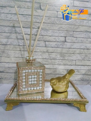 Kit 25 bandejas espelhadas 10cm x 15cm