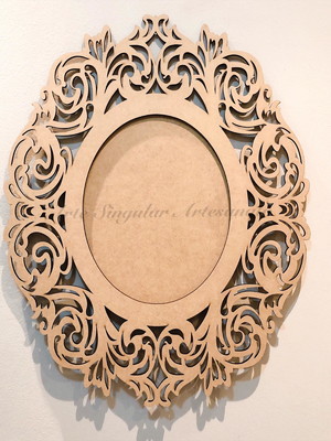 Moldura espelho mdf cru 53 x 68