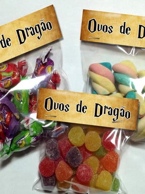 Lapela com saquinho harry potter não acompanha doces