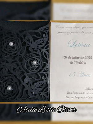 Convite rendado 15 anos
