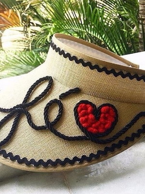 Viseira tiara personalizada para praia chapéu sol