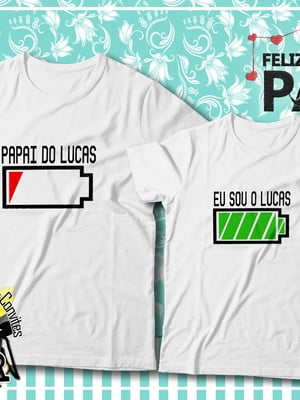 Kit camisetas tal pai tal filho(a)