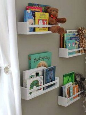 Kit com 03 prateleiras mdf livros para quarto infantil