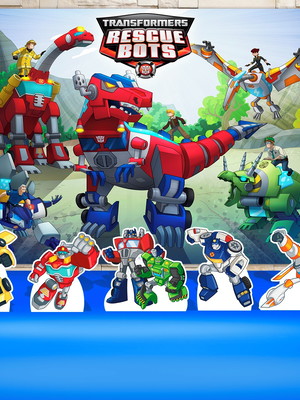 Kit festa prata painel + display transformers rescue bots