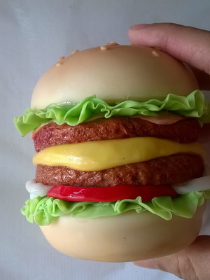 Combo fake lanche com hambúrguer e batata frita