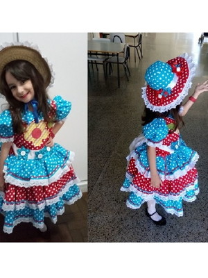 Vestido junino adulto ana julia – ler toda descrição
