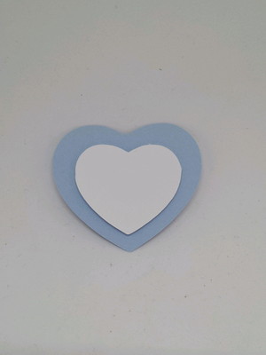 Aplique 5cm 3d coração azul