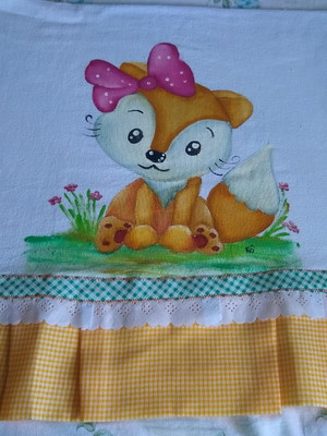 Pano de louça com raposa