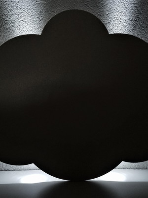 Nuvem em mdf cru com led branco