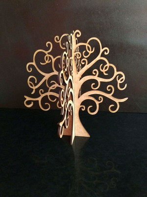 Árvore seca mdf cru 20 cm