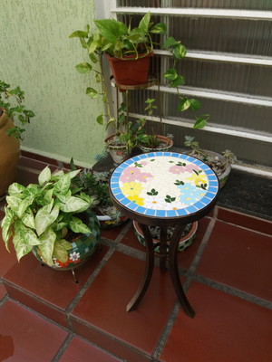Banqueta em mosaico
