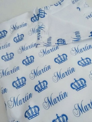 Mantinha para bebê personalizada com tema que desejar cetim