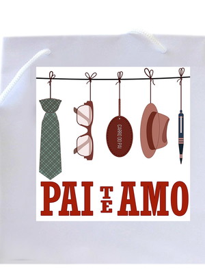 Sacola dia dos pais, presente pai, sacolinha surpresa pais