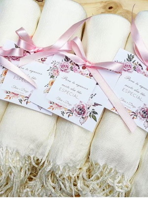 Pashmina / lenço com tag personalizada