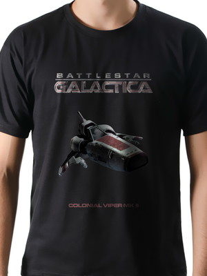 Camiseta geek série battlestar galactica colonial viper