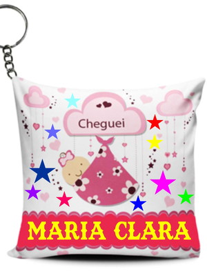 Almofadinha chaveiro personalizada pacote com 20 unidades